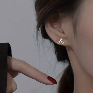 Stainless Steel Scissors Stud Earrings, Hair Dresser Earrings, Cosmopolitan Gift